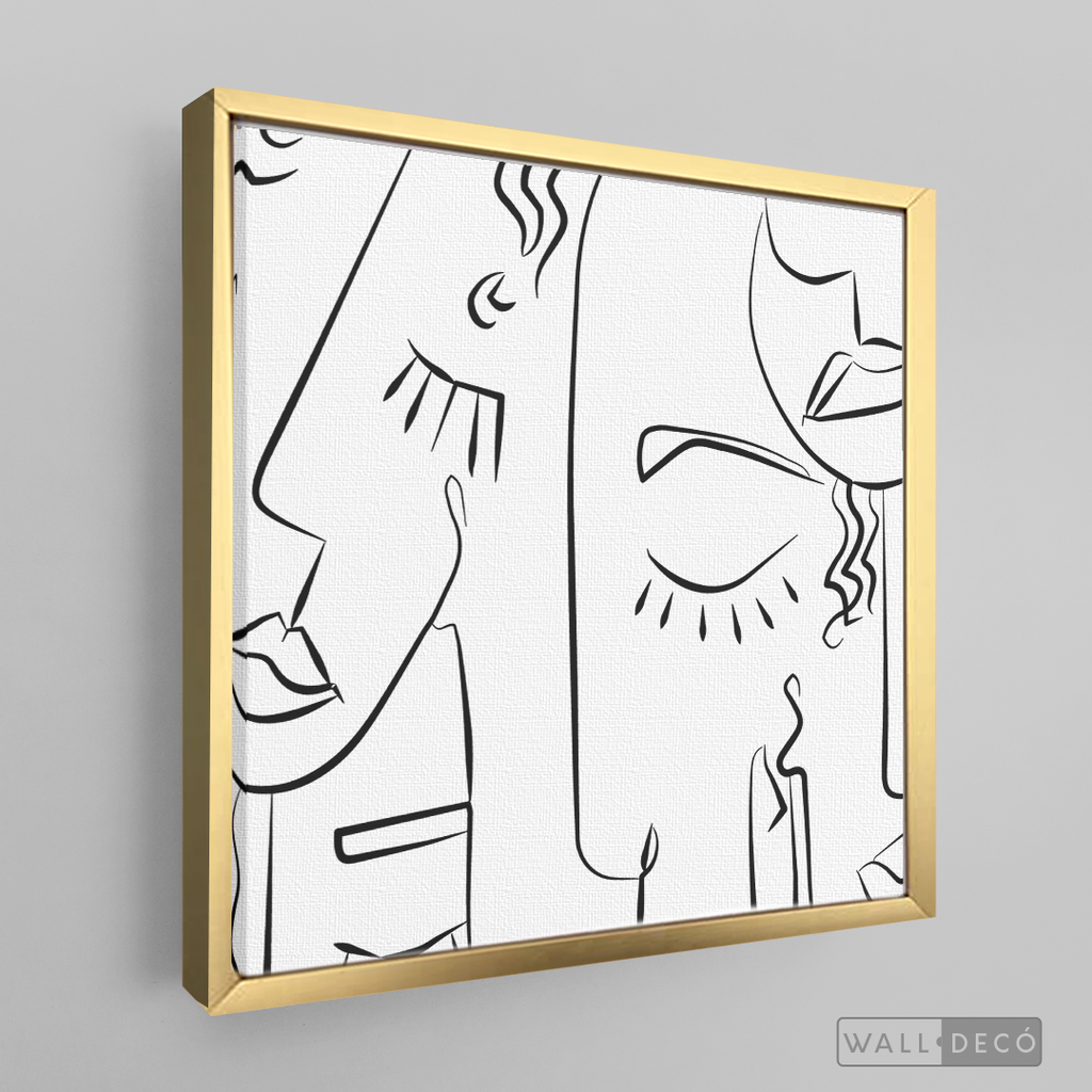 Cuadro Minimalista Faces Lines