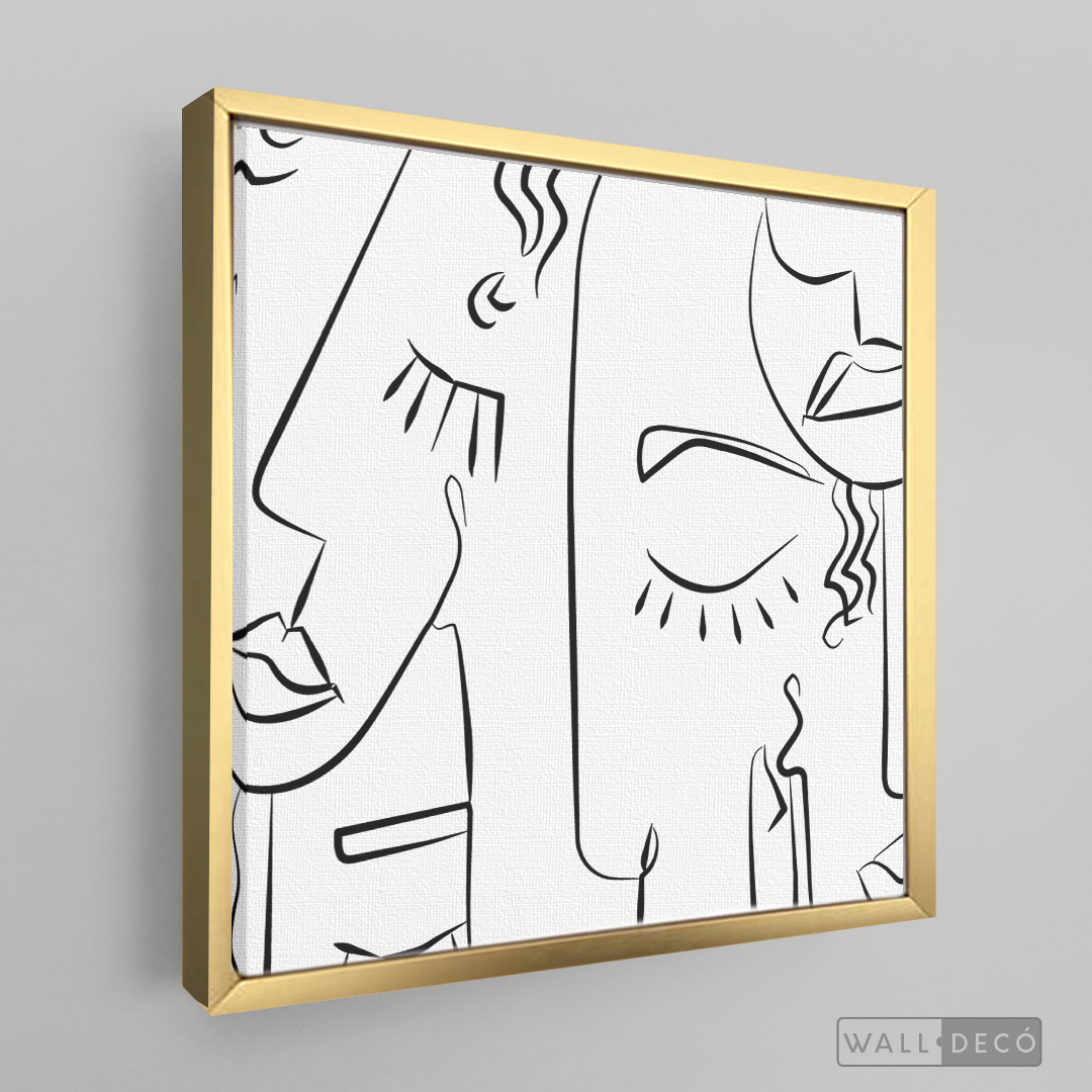 Cuadro Minimalista Faces Lines
