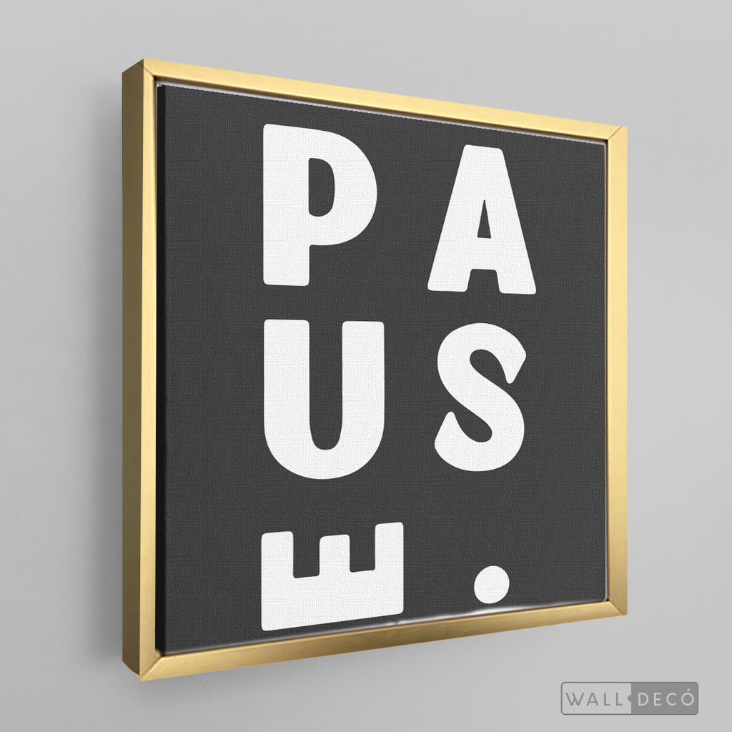 Cuadro Minimalista Pause