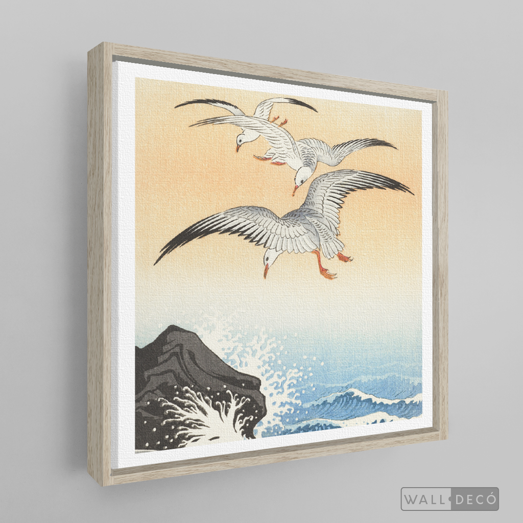 Cuadro Aves Gaviotas Japón