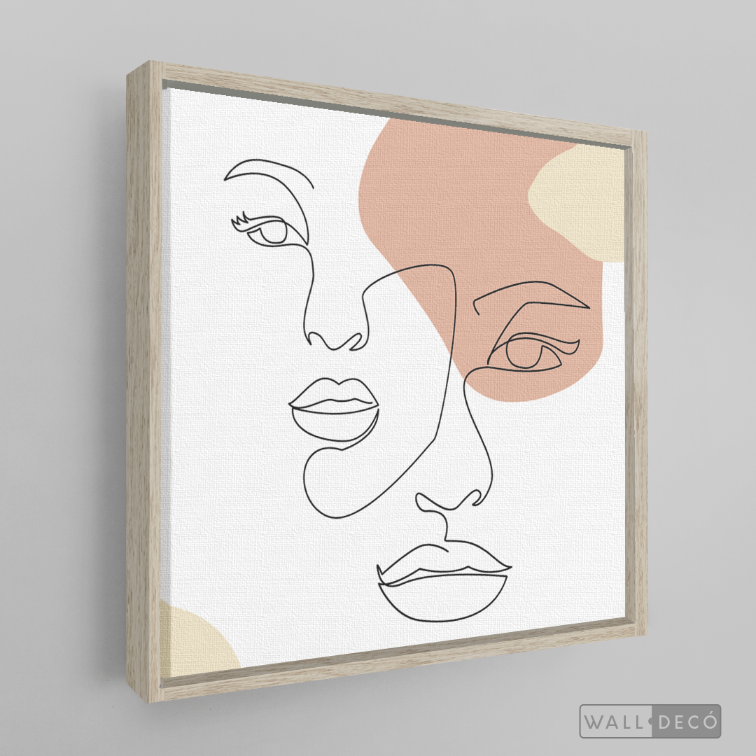 Cuadro Face Lines Simpatía