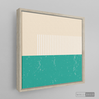 Cuadro Abstracto Minimal Sunset Menta