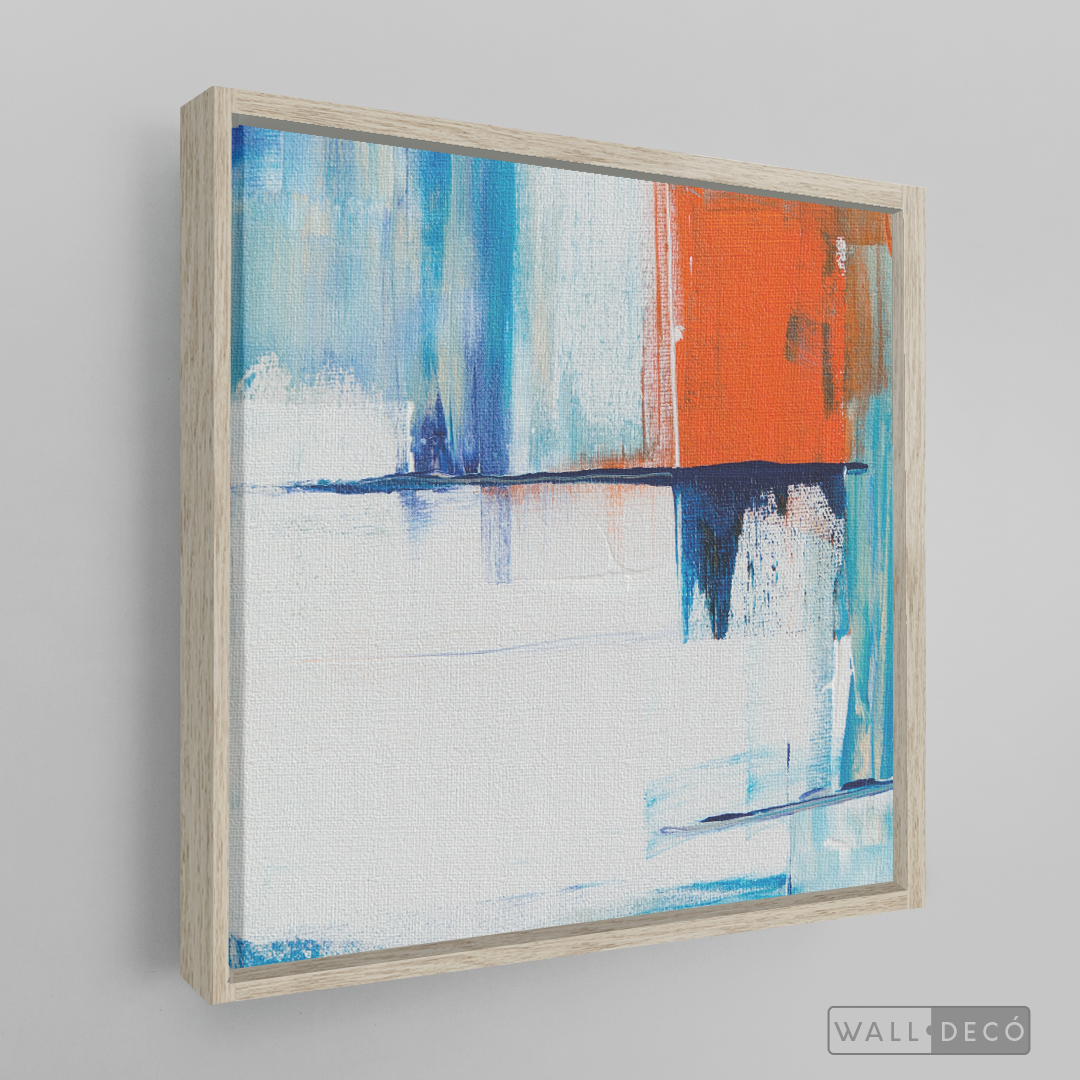 Cuadro Abstracto Azul-Naranja