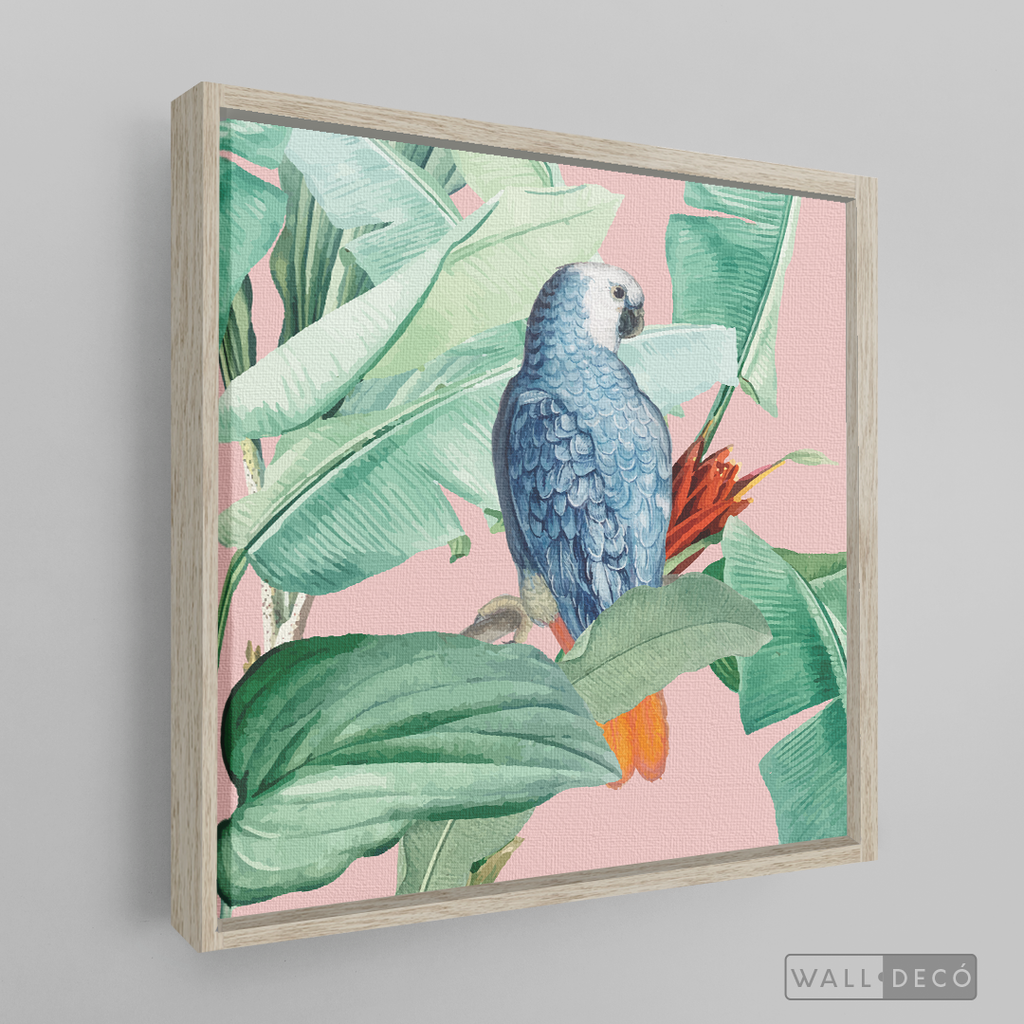 Cuadro Aves Loro Real Azul