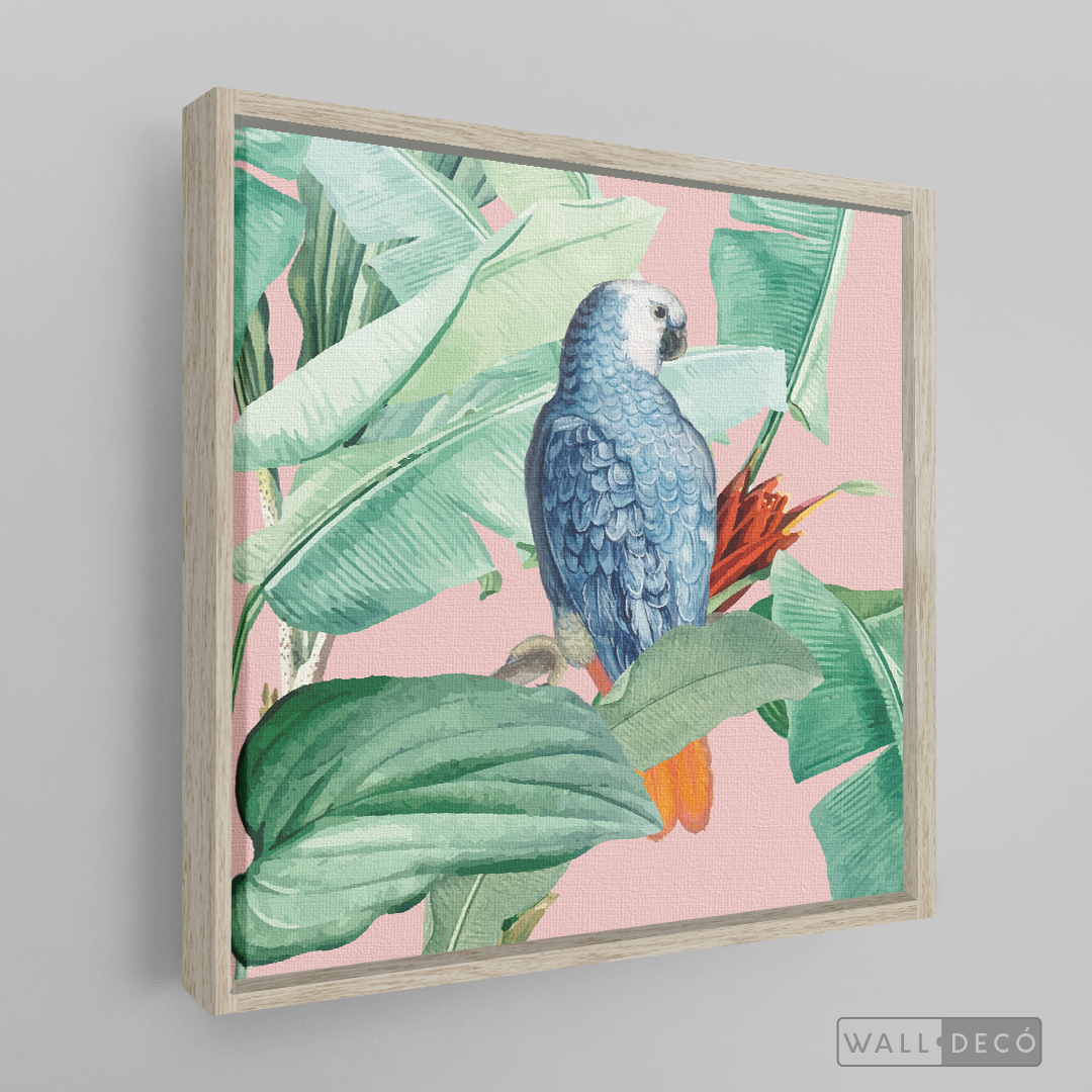Cuadro Aves Loro Real Azul