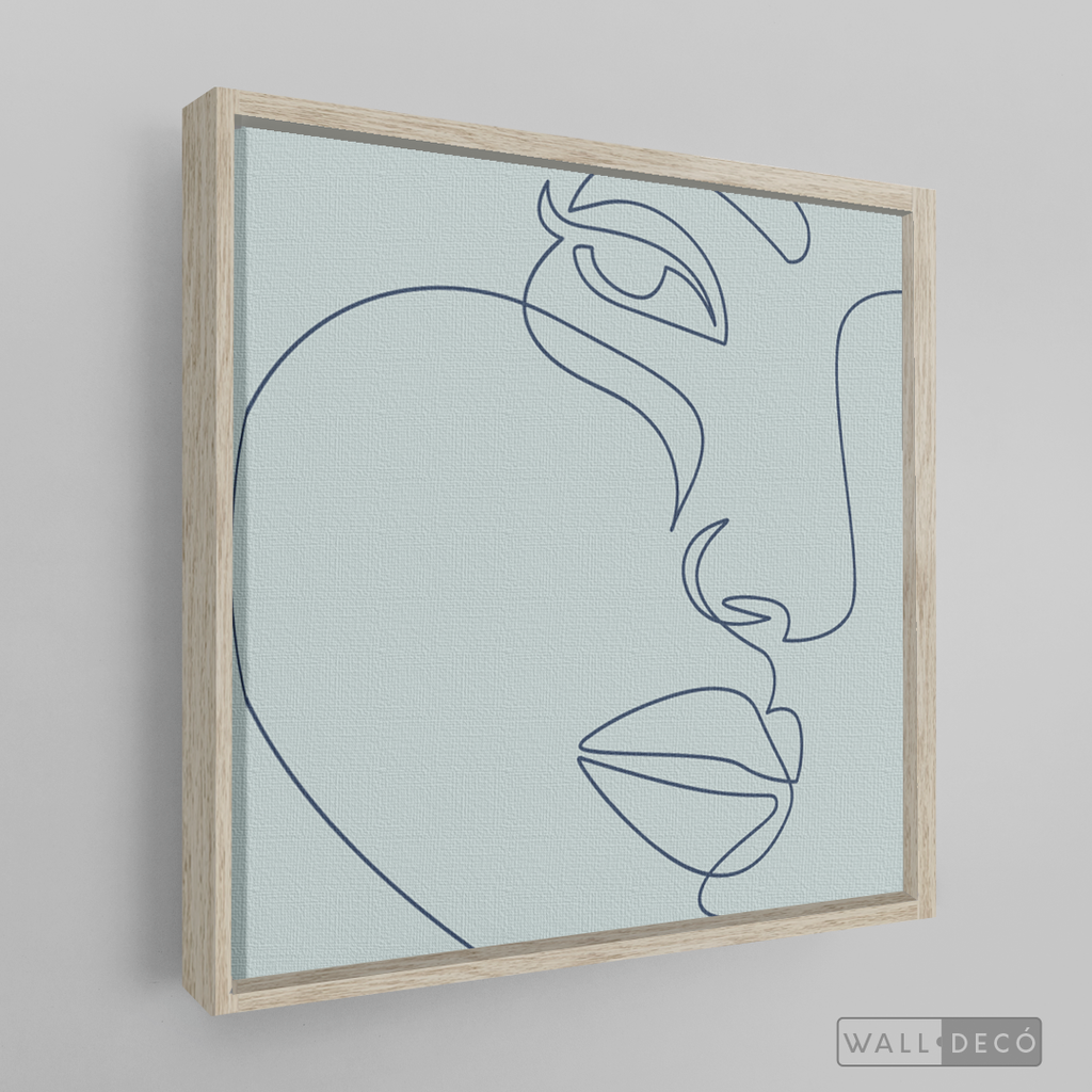 Cuadro Face Lines Azul Dos