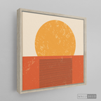 Cuadro Abstracto Minimal Sunset Orange