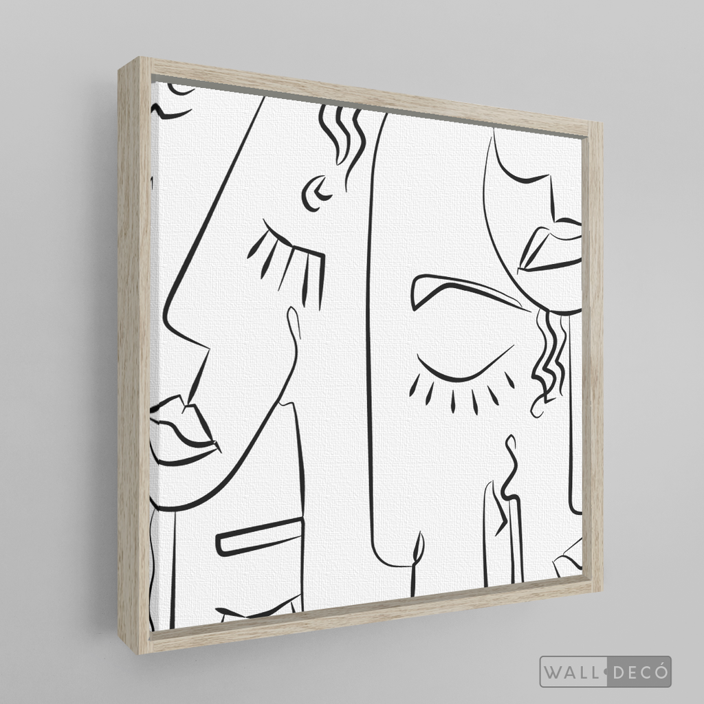 Cuadro Minimalista Faces Lines