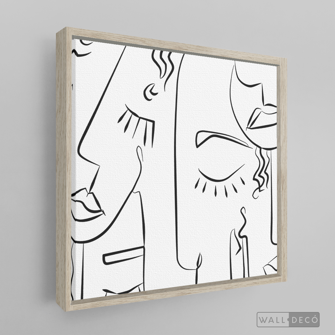 Cuadro Minimalista Faces Lines