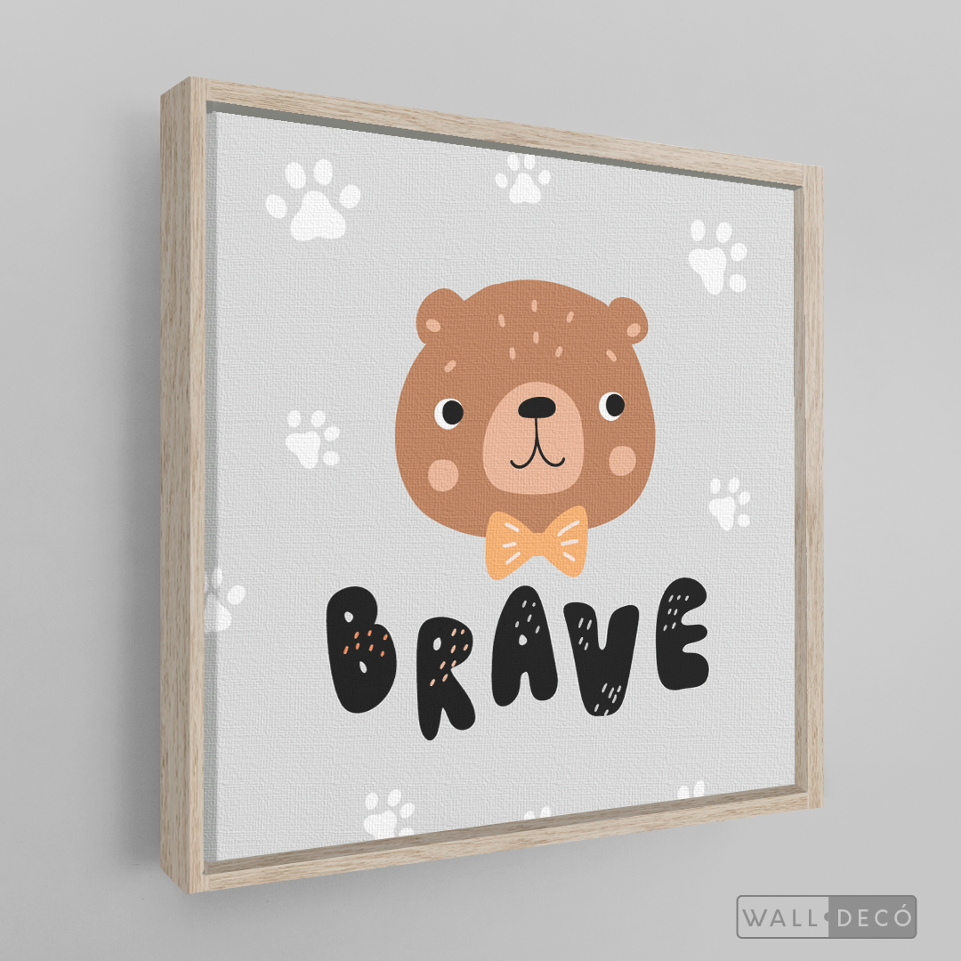Cuadro Infantil Osito Brave