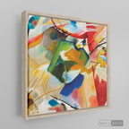 Cuadro Arte Pintura con centro verde, Kandinsky