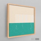Cuadro Abstracto Minimal Sunset Menta