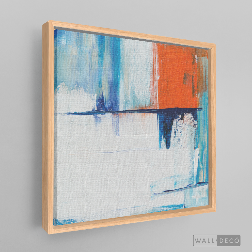 Cuadro Abstracto Azul-Naranja