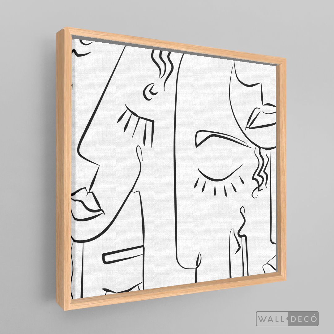 Cuadro Minimalista Faces Lines