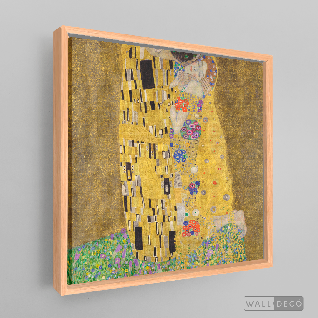 Cuadro Arte El Beso, Gustav Klimt (cuadrado)