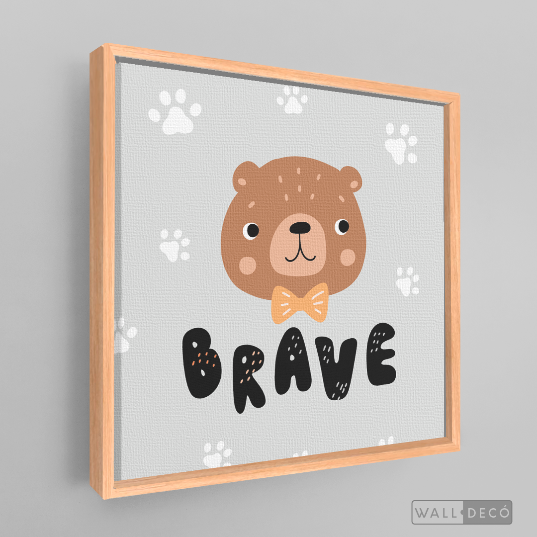 Cuadro Infantil Osito Brave