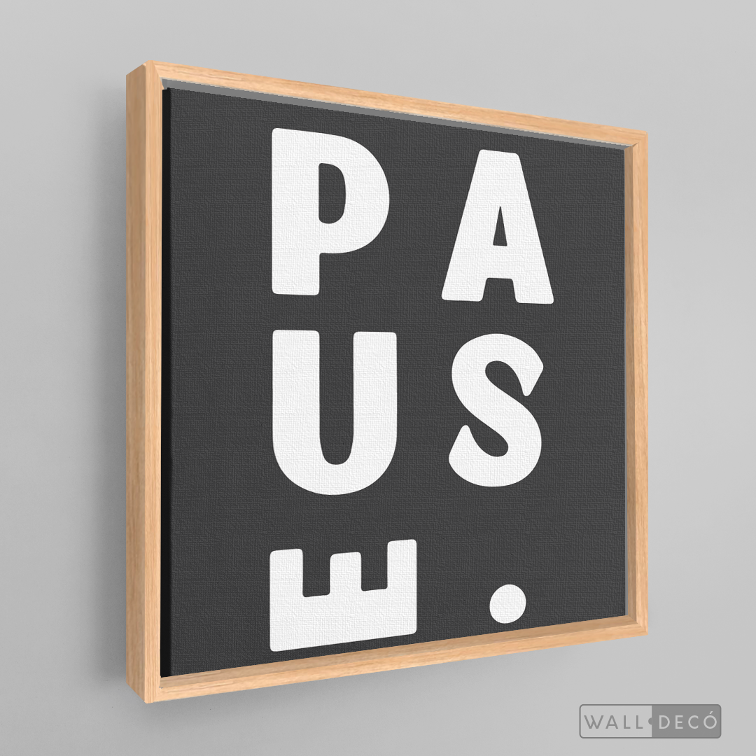 Cuadro Minimalista Pause