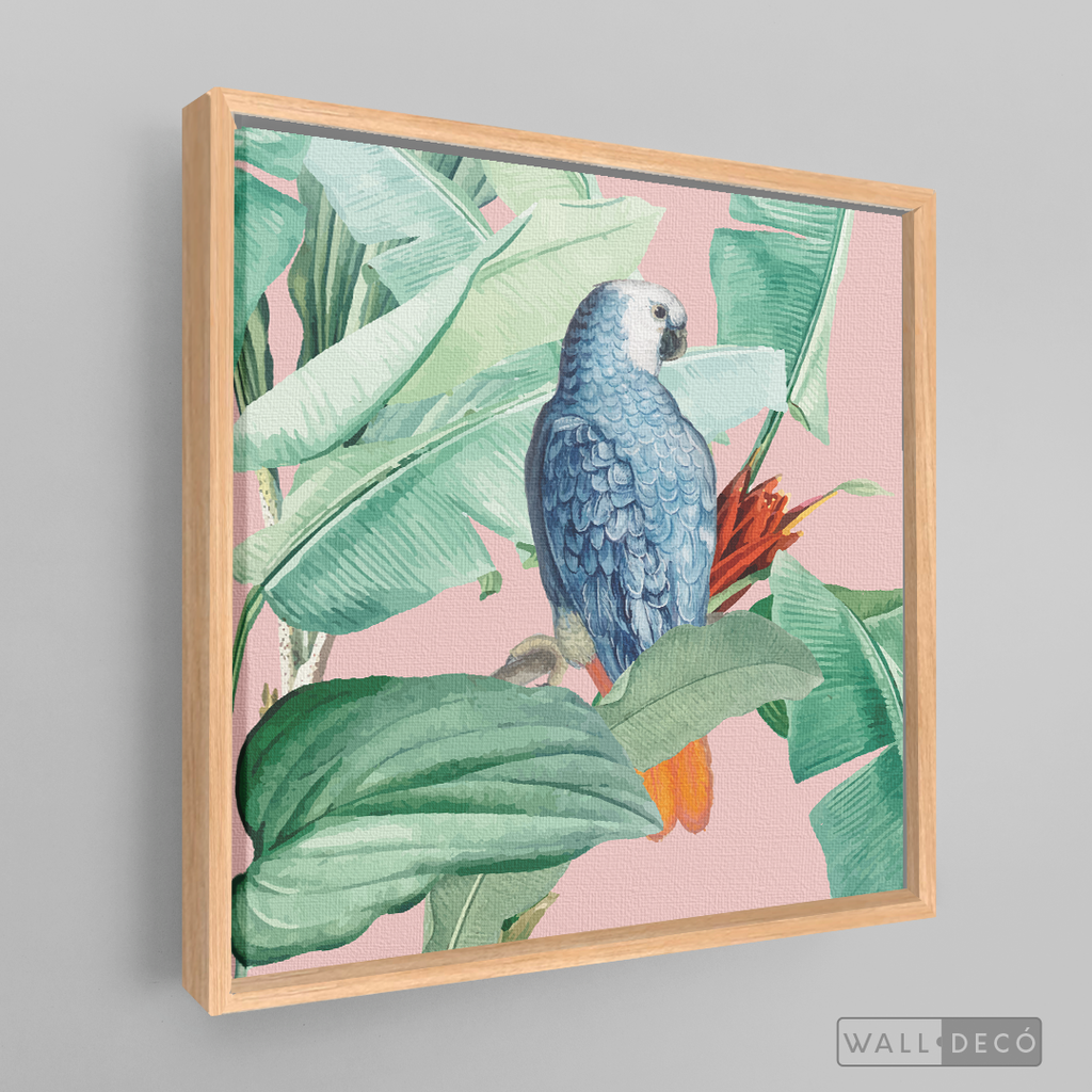 Cuadro Aves Loro Real Azul