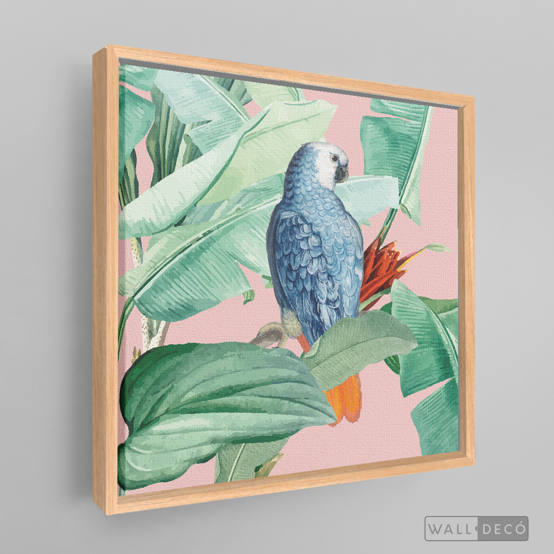 Cuadro Aves Loro Real Azul