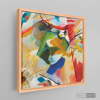 Cuadro Arte Pintura con centro verde, Kandinsky