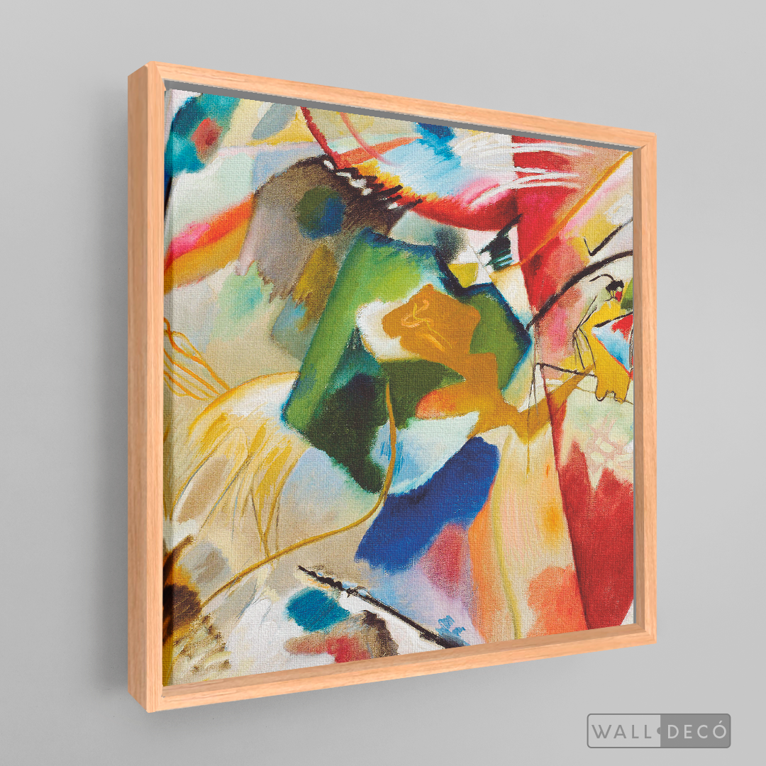 Cuadro Arte Pintura con centro verde, Kandinsky
