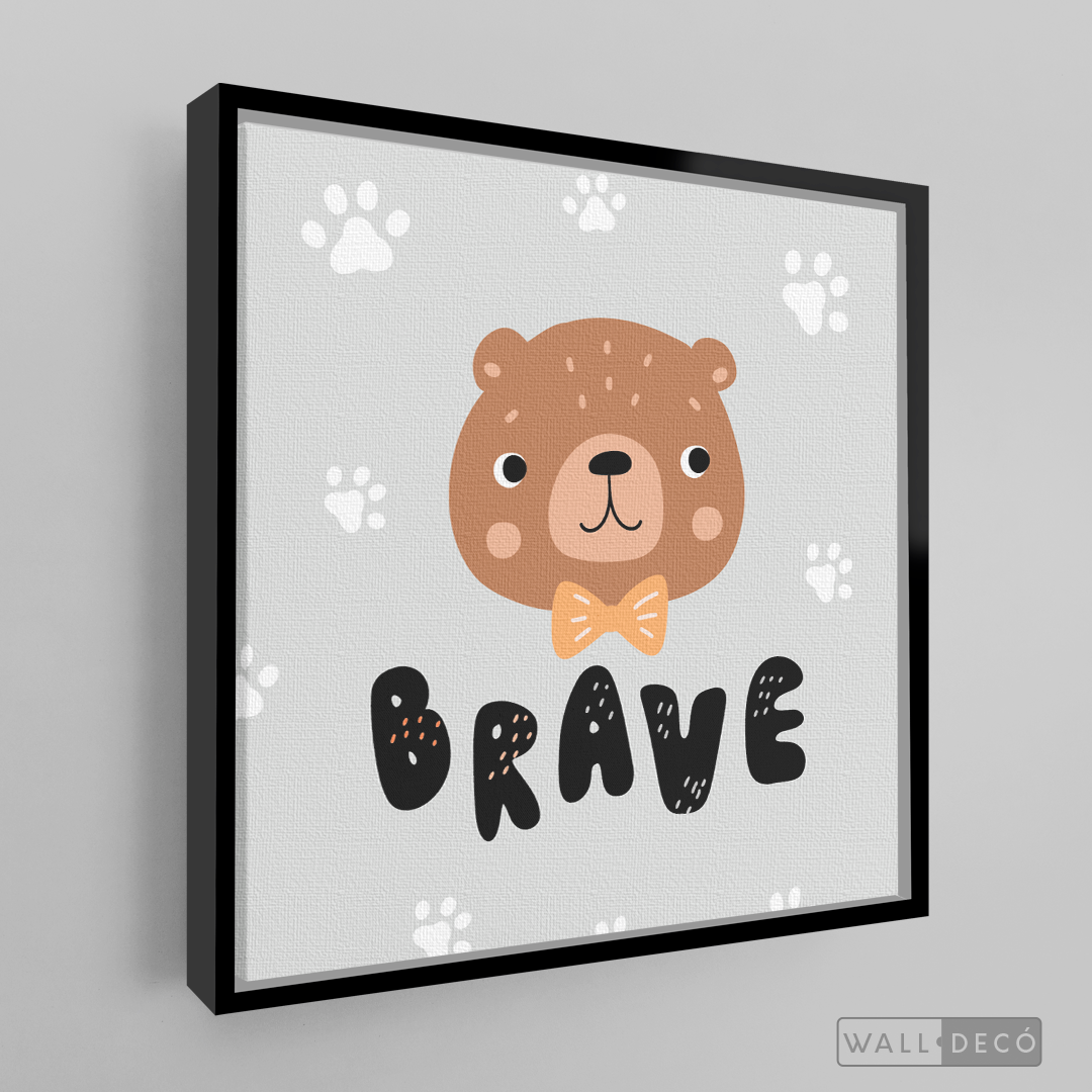Cuadro Infantil Osito Brave
