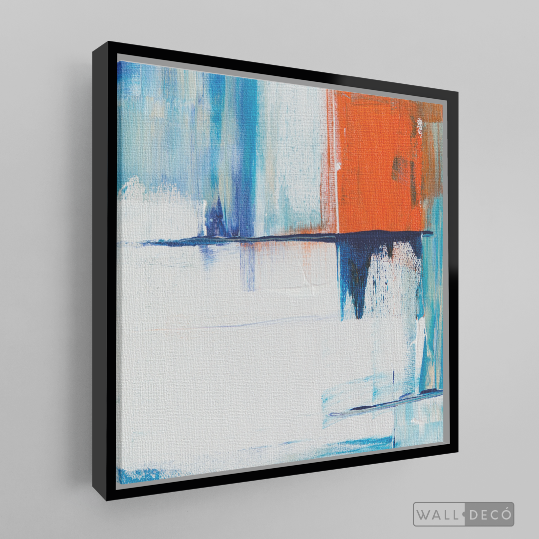 Cuadro Abstracto Azul-Naranja