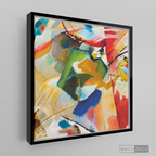 Cuadro Arte Pintura con centro verde, Kandinsky