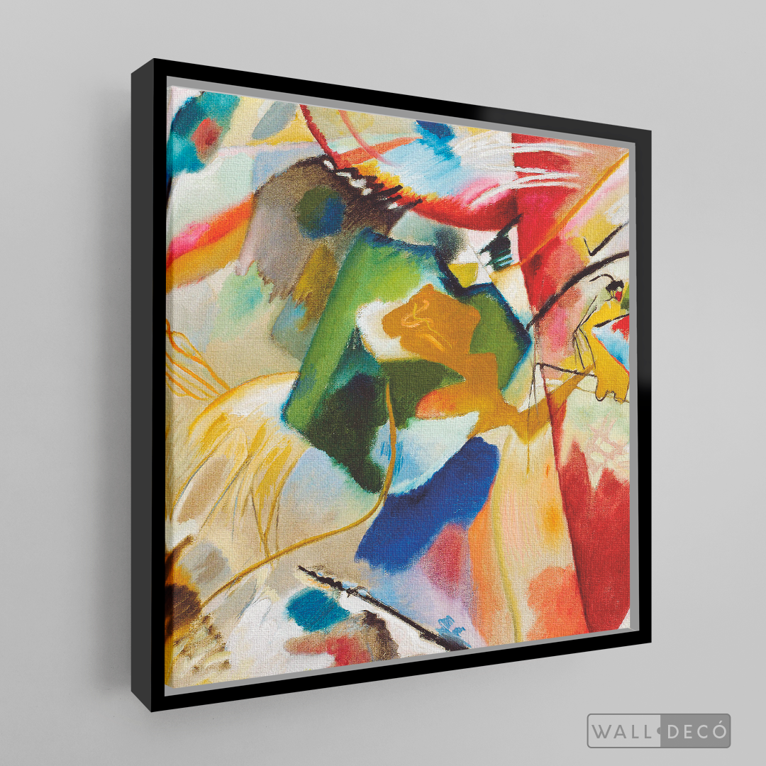 Cuadro Arte Pintura con centro verde, Kandinsky