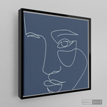 Cargar imagen en el visor de la galería, Tríptico Rostros Face Lines Blue
