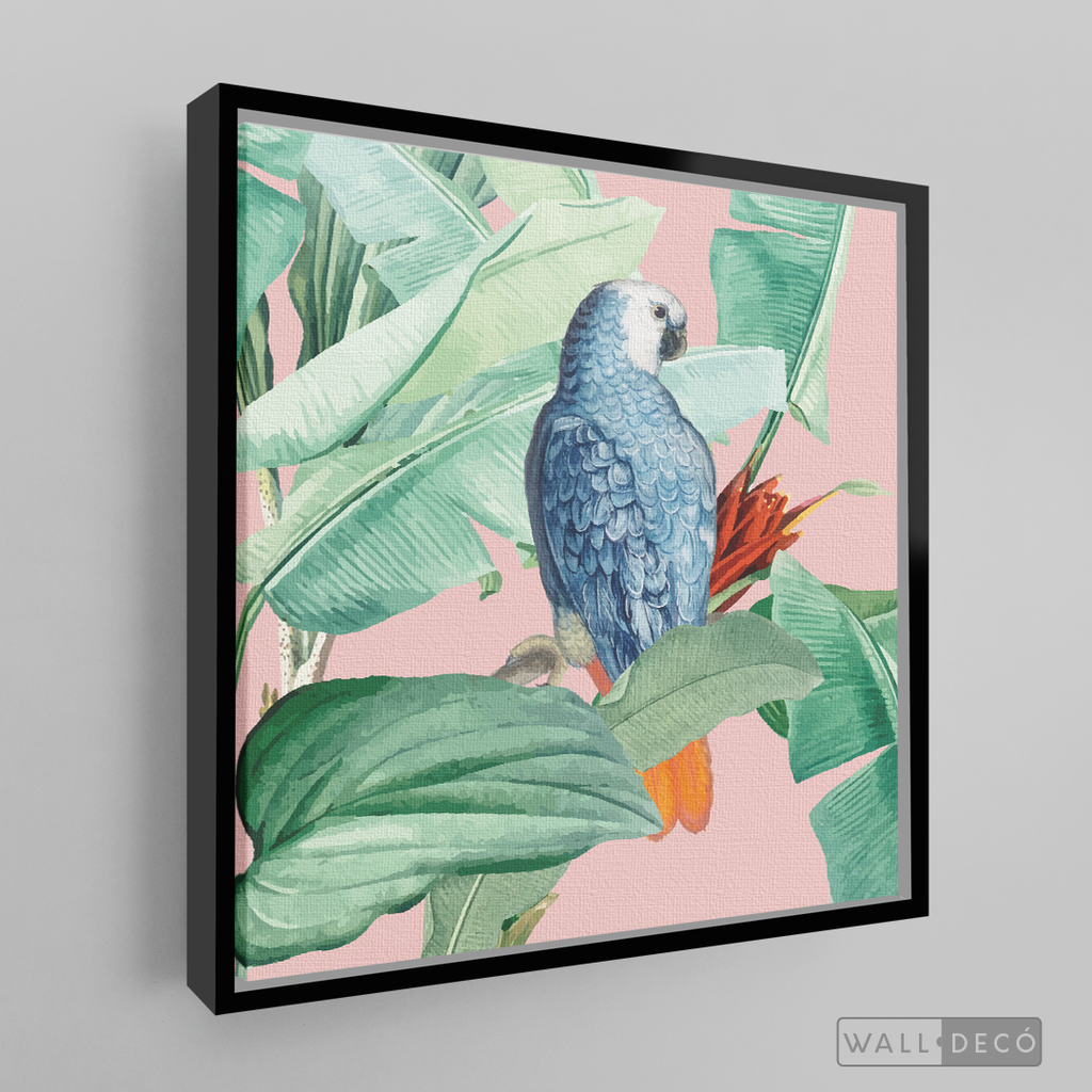 Cuadro Aves Loro Real Azul