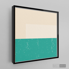 Cuadro Abstracto Minimal Sunset Menta