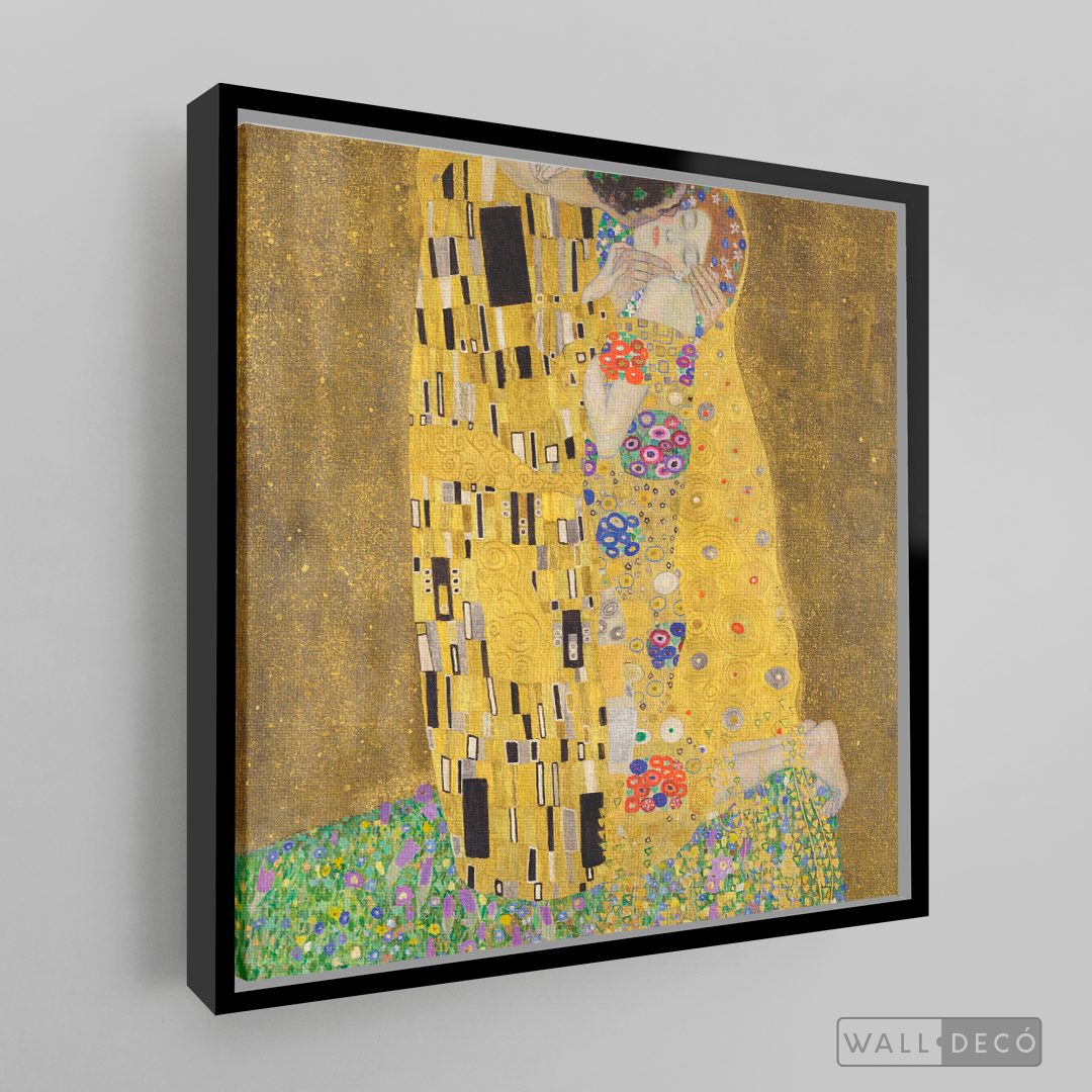 Cuadro Arte El Beso, Gustav Klimt (cuadrado)