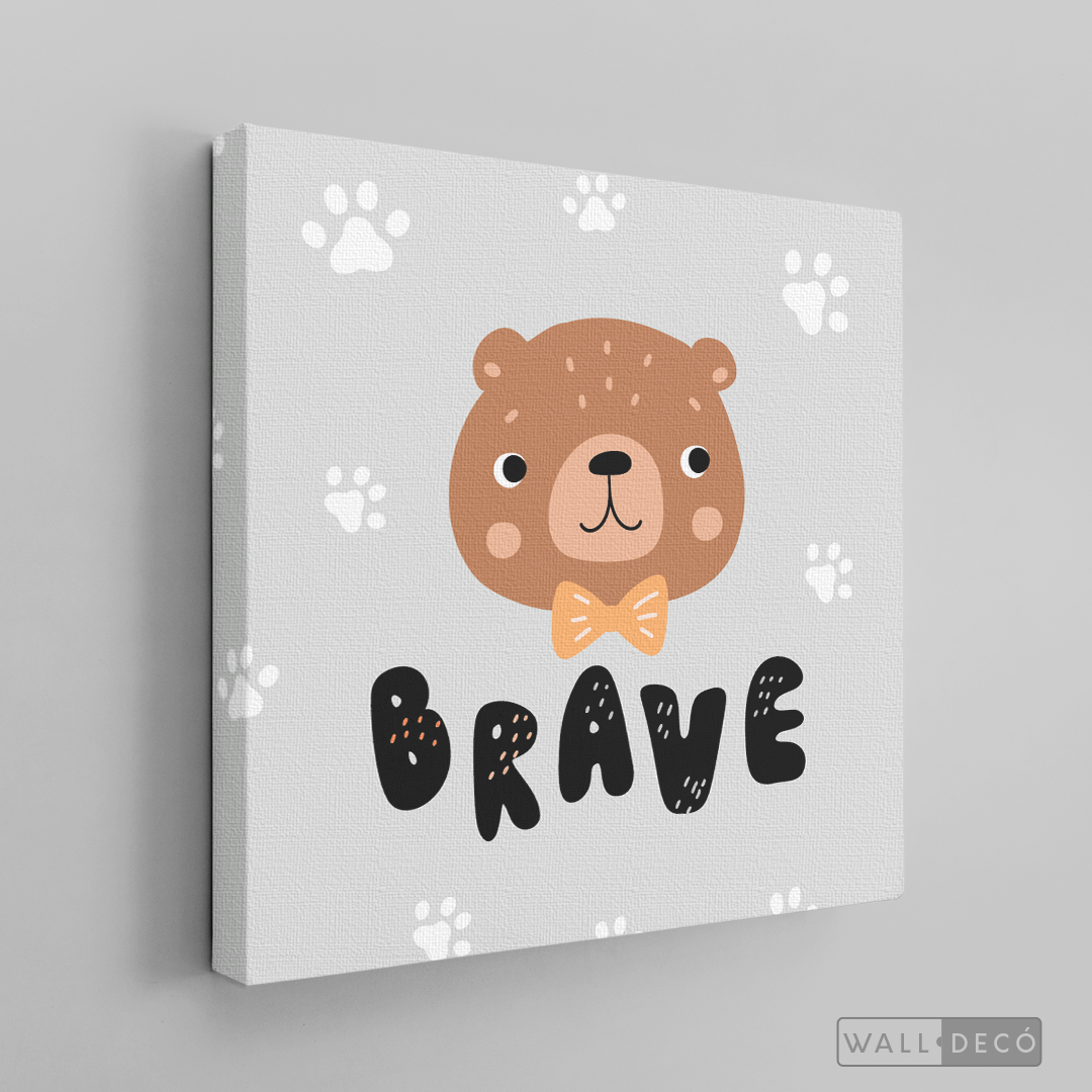 Cuadro Infantil Osito Brave