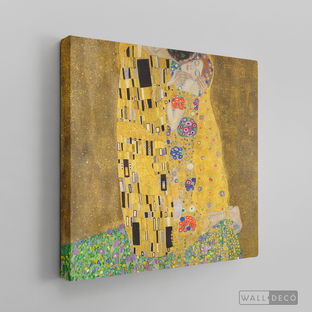 Cuadro Arte El Beso, Gustav Klimt (cuadrado)