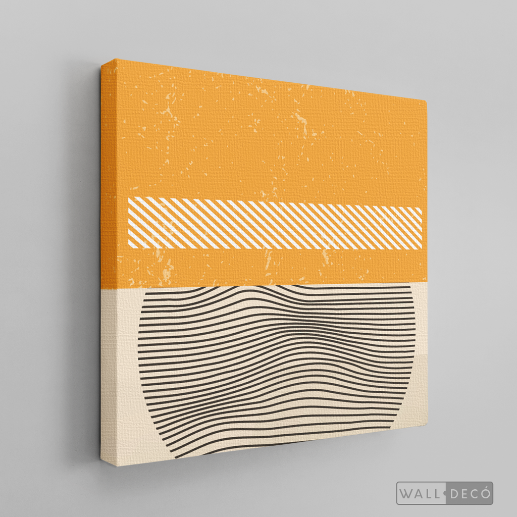Cuadro Abstracto Minimal Sunset Yellow