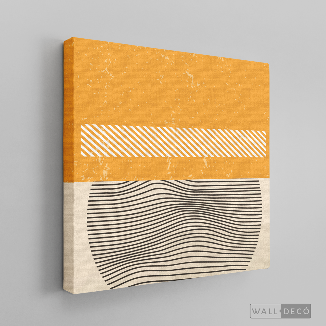 Cuadro Abstracto Minimal Sunset Yellow