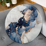Cargar imagen en el visor de la galería, Cuadro Circular Fluido Abstracto Azul
