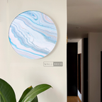 Cuadro Circular Fluido Celeste