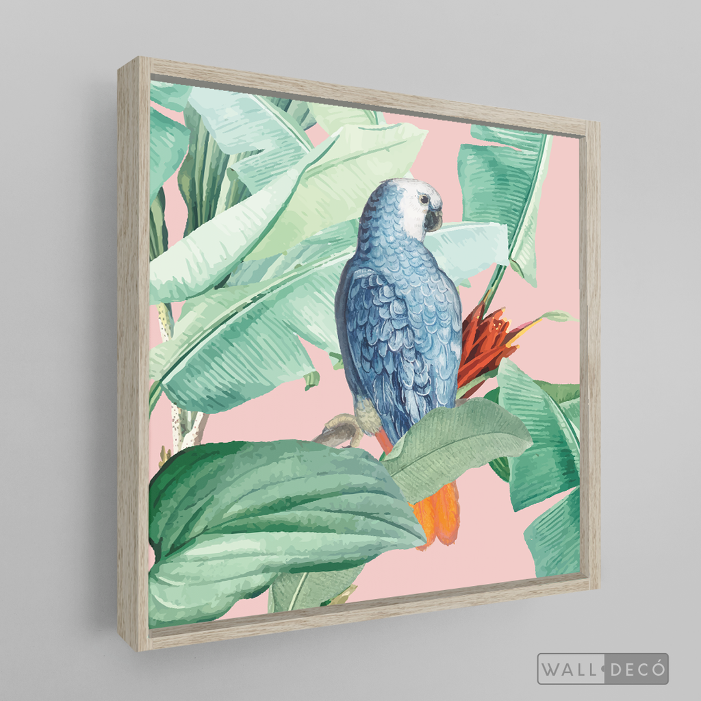 Cuadro Aves Loro Real Azul