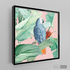 Cuadro Aves Loro Real Azul