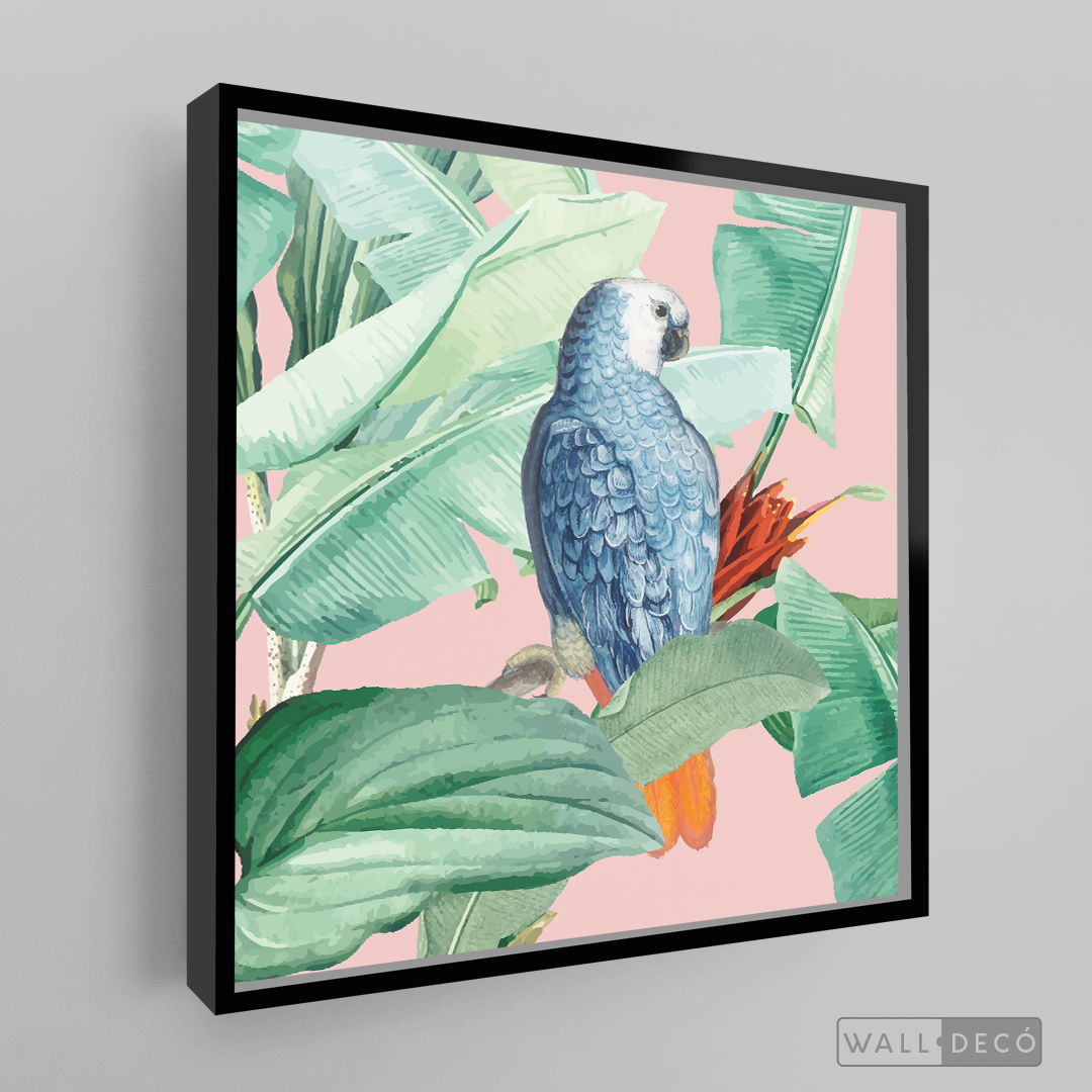 Cuadro Aves Loro Real Azul