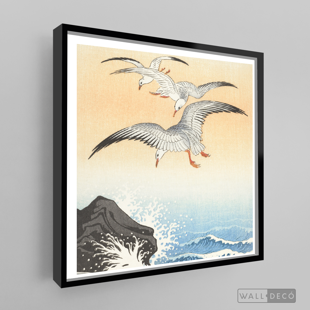 Cuadro Aves Gaviotas Japón