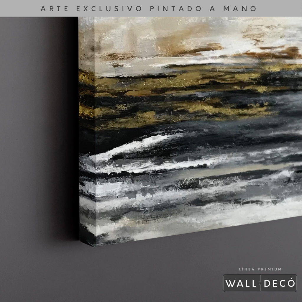 Arte Pintado a Mano Espejos en el Mar Horizontal