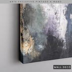 Arte Pintado a Mano Átomos de Mar Vertical