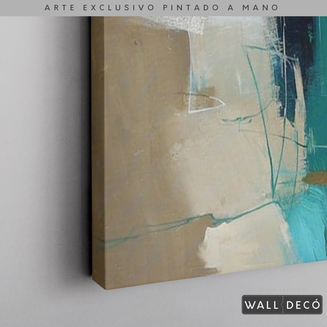 Arte Pintado a Mano Estuario Magno Vertical