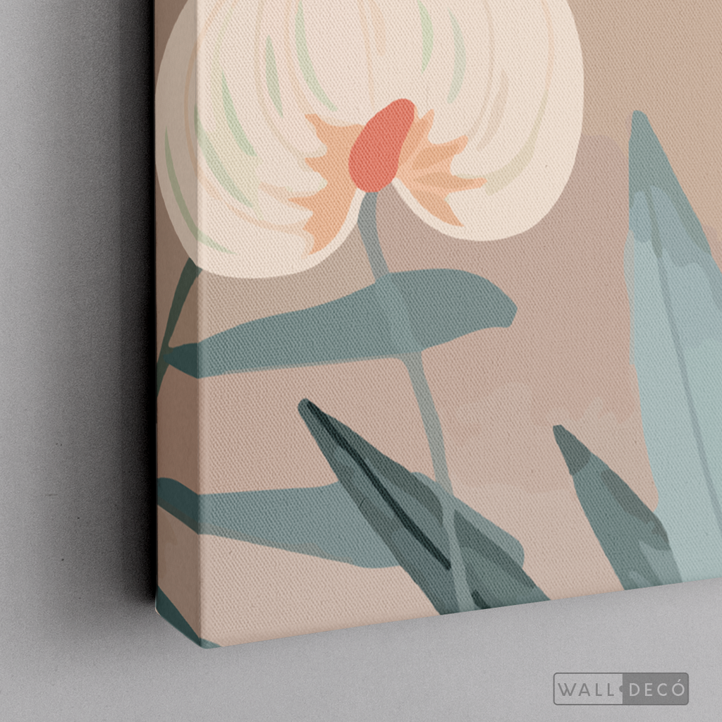 Cuadro Mujer Afro Tulipanes