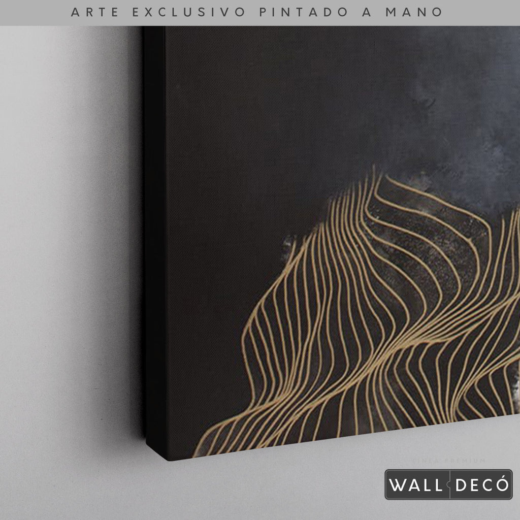 Arte Pintado a Mano Ritmo Nocturno Vertical