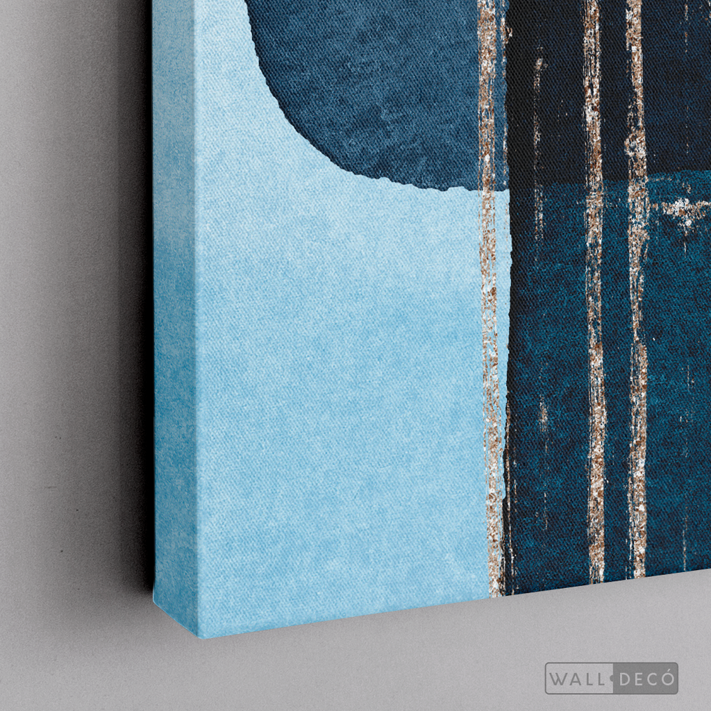 Cuadro Fragmentos Abstractos Azul