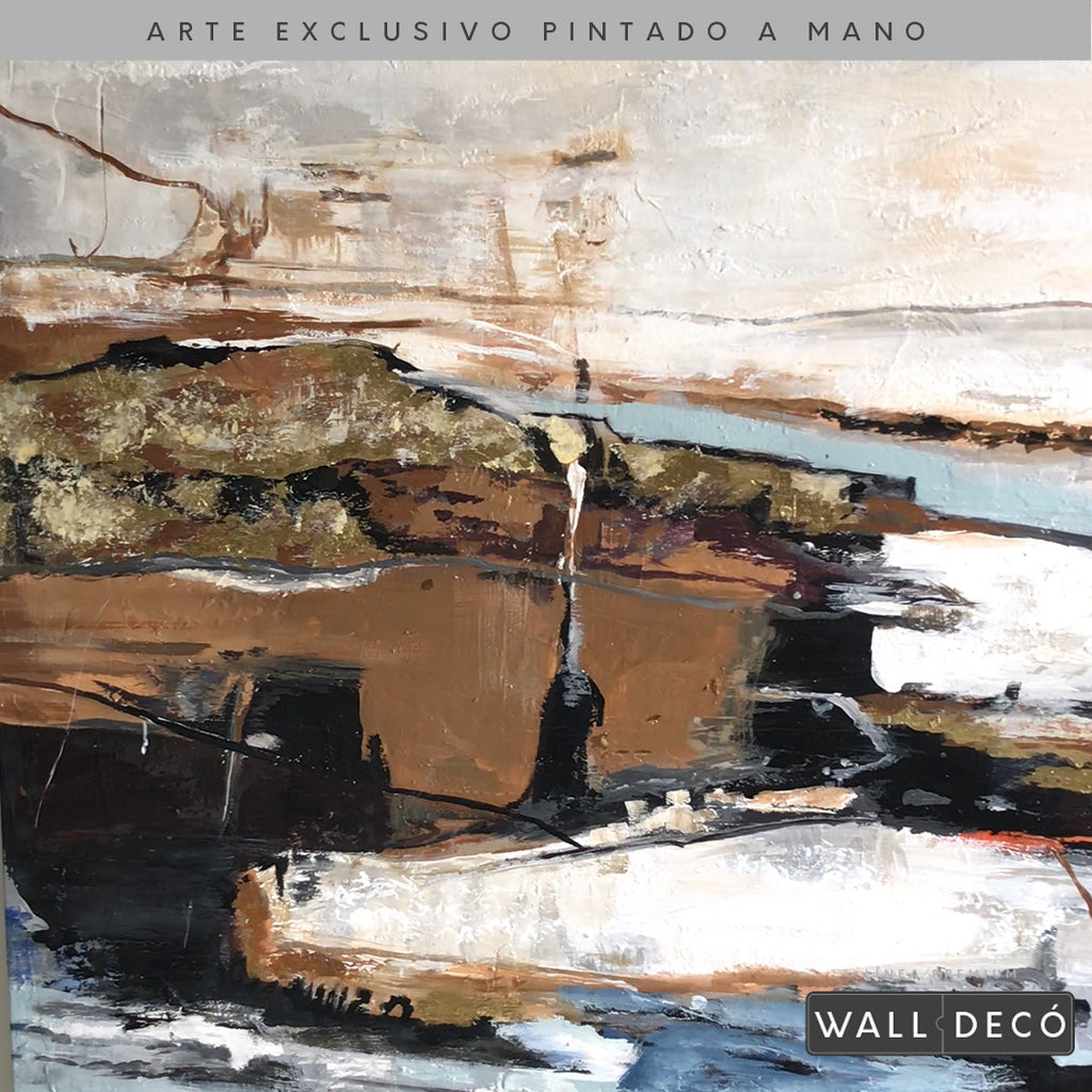 Arte Pintado a Mano Contrastes De Pensamiento Horizontal